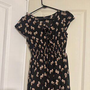 Women's Madewell Polka Dot Dress with Bows Size Medium
